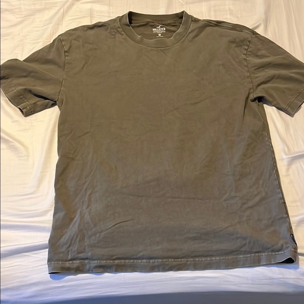Hollister Olive Green Short Sleeve Tee Classic Cotton